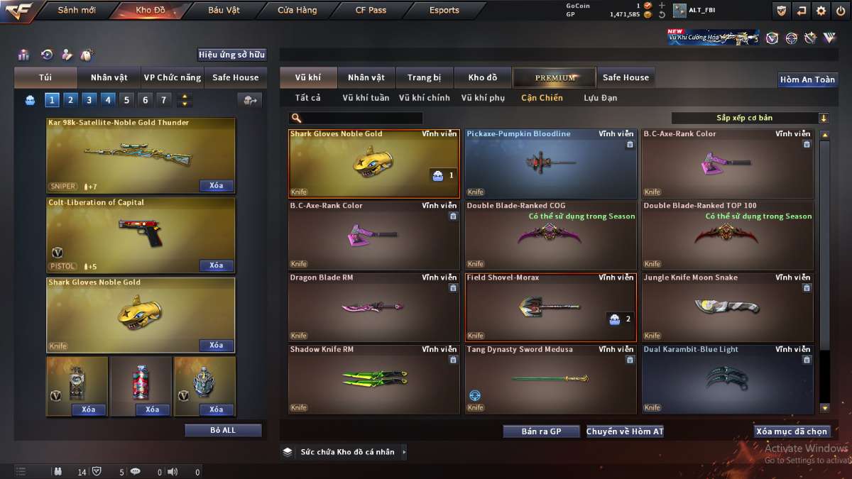 shop acc cf uy tin gia re